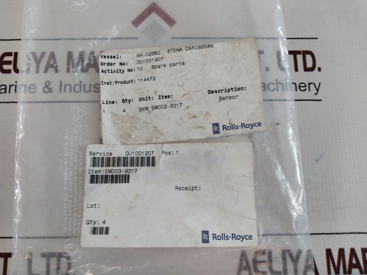 Rolls-royce Em003-9317 Sensor