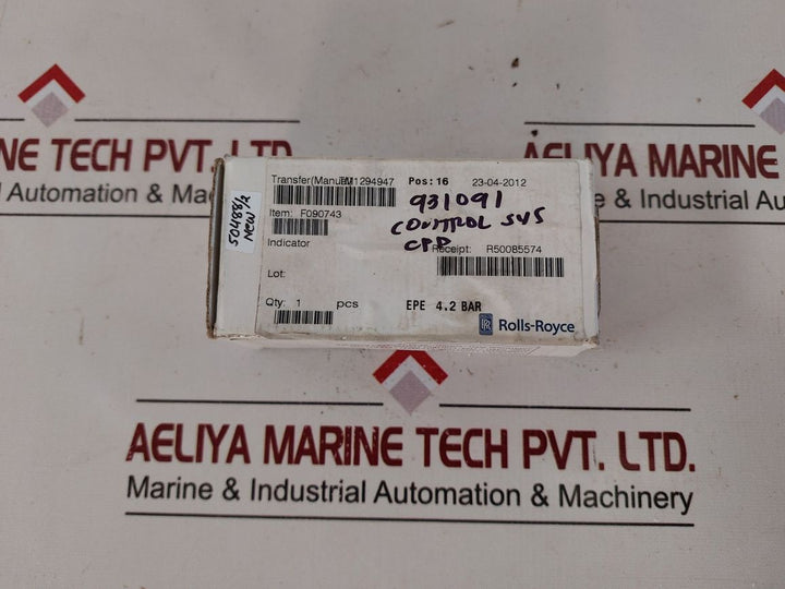 Rolls-royce F090743 Pressure Switch