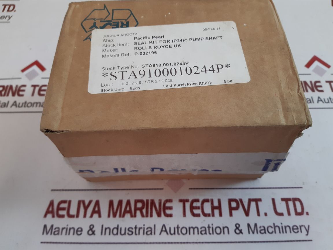 Rolls Royce P-032196 Seal Kit For (P24P) Pump Shaft