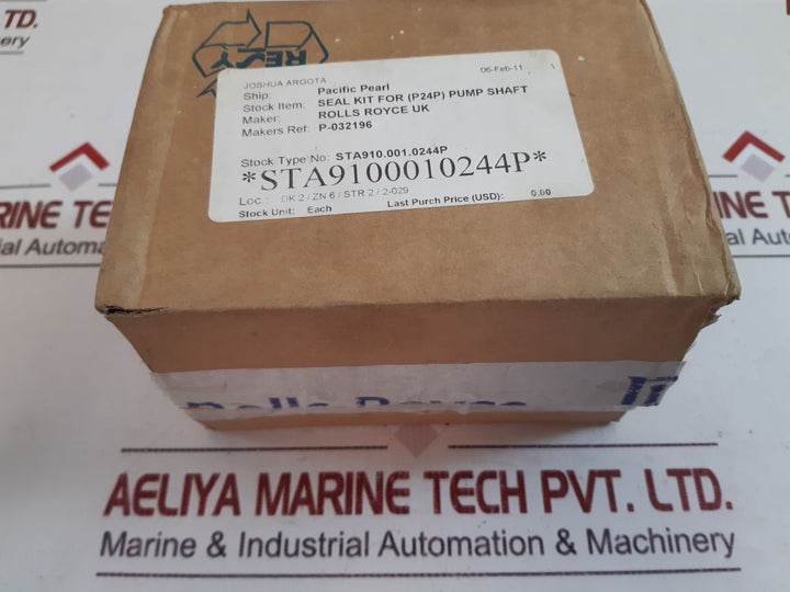 Rolls Royce P-032196 Seal Kit For (P24P) Pump Shaft