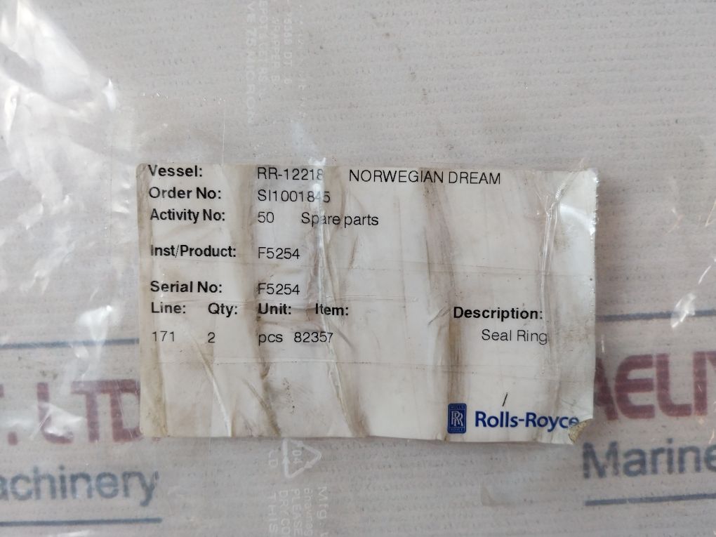 Rolls Royce Ulstein 82357 Seal Ring