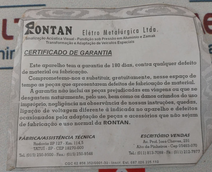 Rontan Rt16 Electromechanical Siren