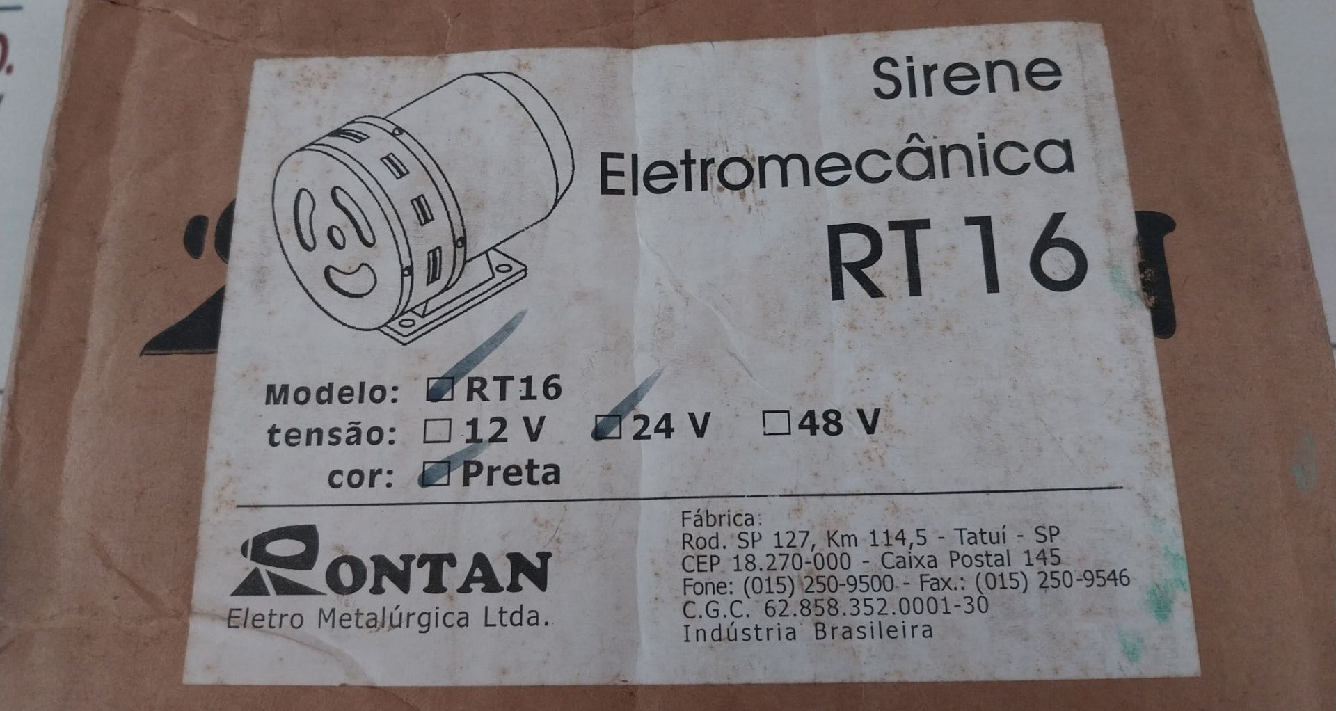 Rontan Rt16 Electromechanical Siren