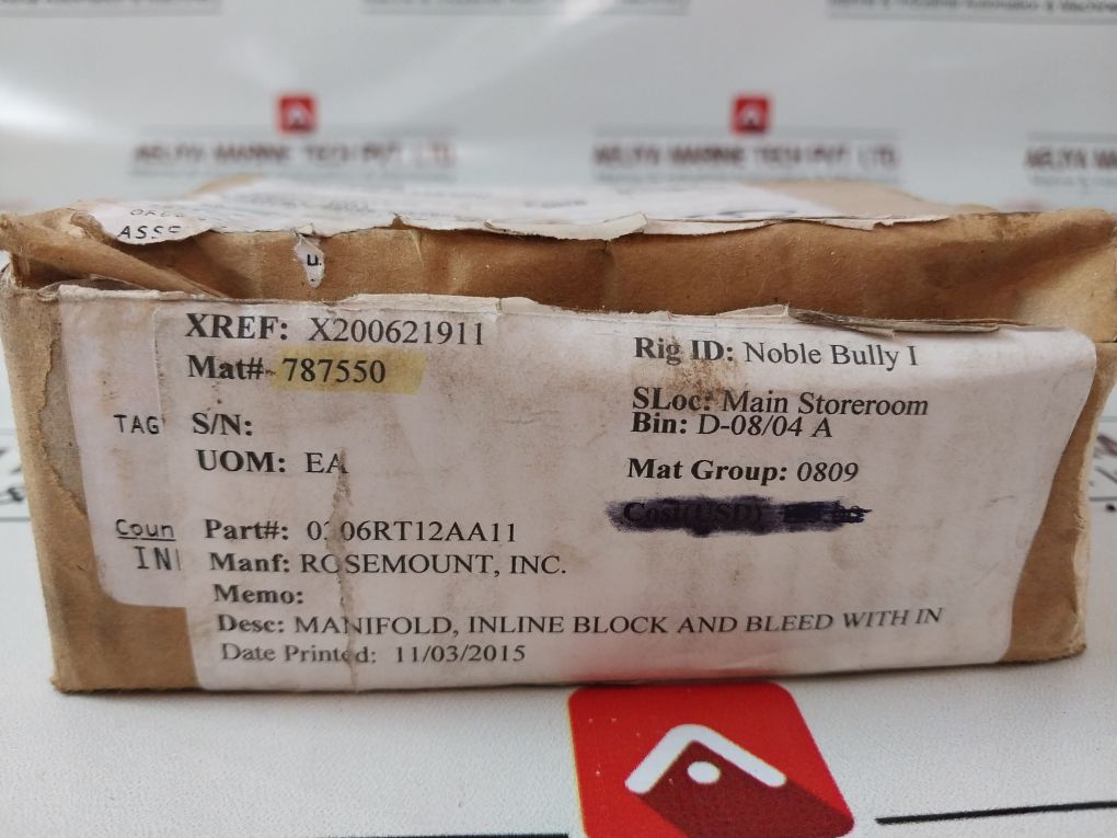 Rosemount C30611-1125-0000 Manifold Block And Bleed/Valve 0306Rt12Aa11