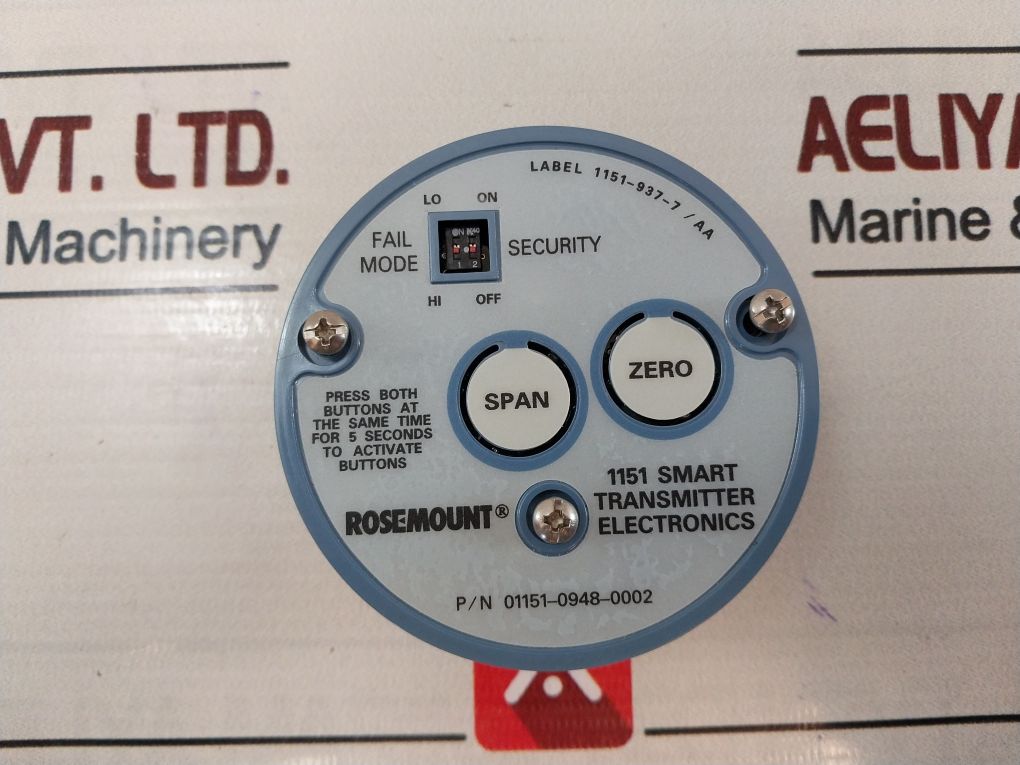 Rosemount 01151-0948-0002 Smart Transmitter Electronics