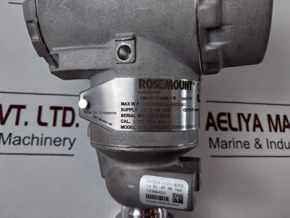 Rosemount 3051Tg5A2B31Je8M6P1Q4A0227 Pressure Transmitter Set 10000Psig/690Barg