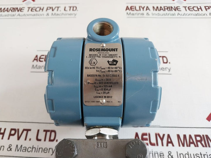 Rosemount 1151 Gp0 S22 C2 Df D6 I1 L4 Pressure Transmitter