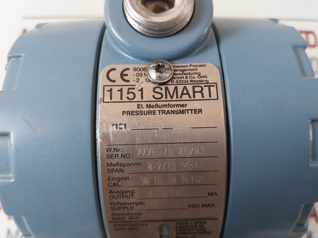 Rosemount 1151 Smart Pressure Transmitter 4-20 Ma