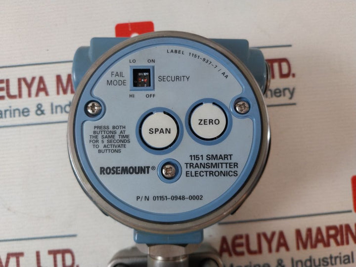 Rosemount 1151 Smart Pressure Transmitter 4-20 Ma