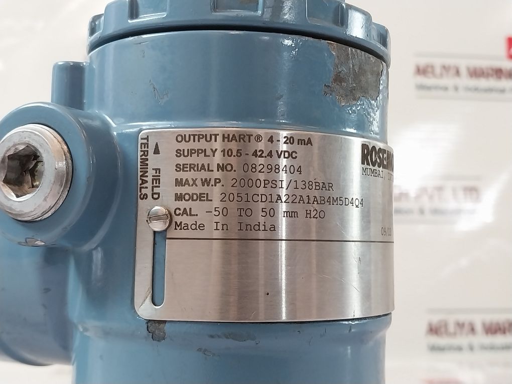 Rosemount 2051Cd1A22A1Ab4M5D4Q4 Pressure Transmitter 4-20Ma