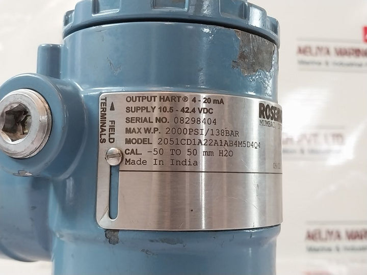 Rosemount 2051Cd1A22A1Ab4M5D4Q4 Pressure Transmitter 4-20Ma