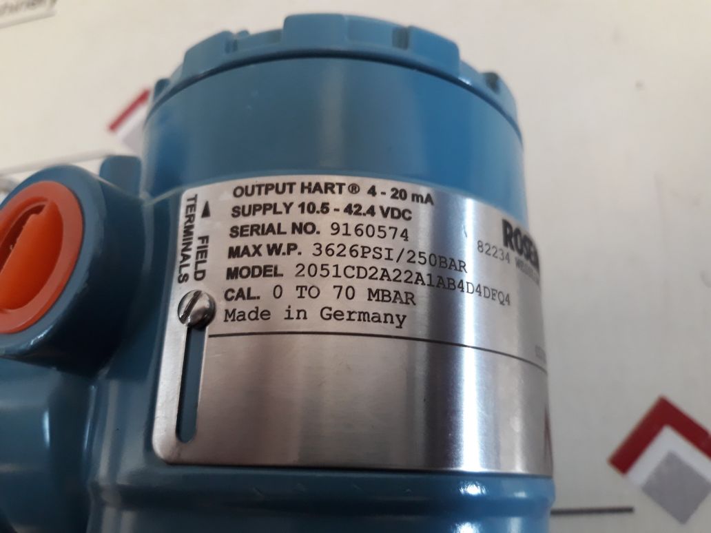 Rosemount 2051Cd2A22A1Ab4D4Dfq4 Pressure Transmitter