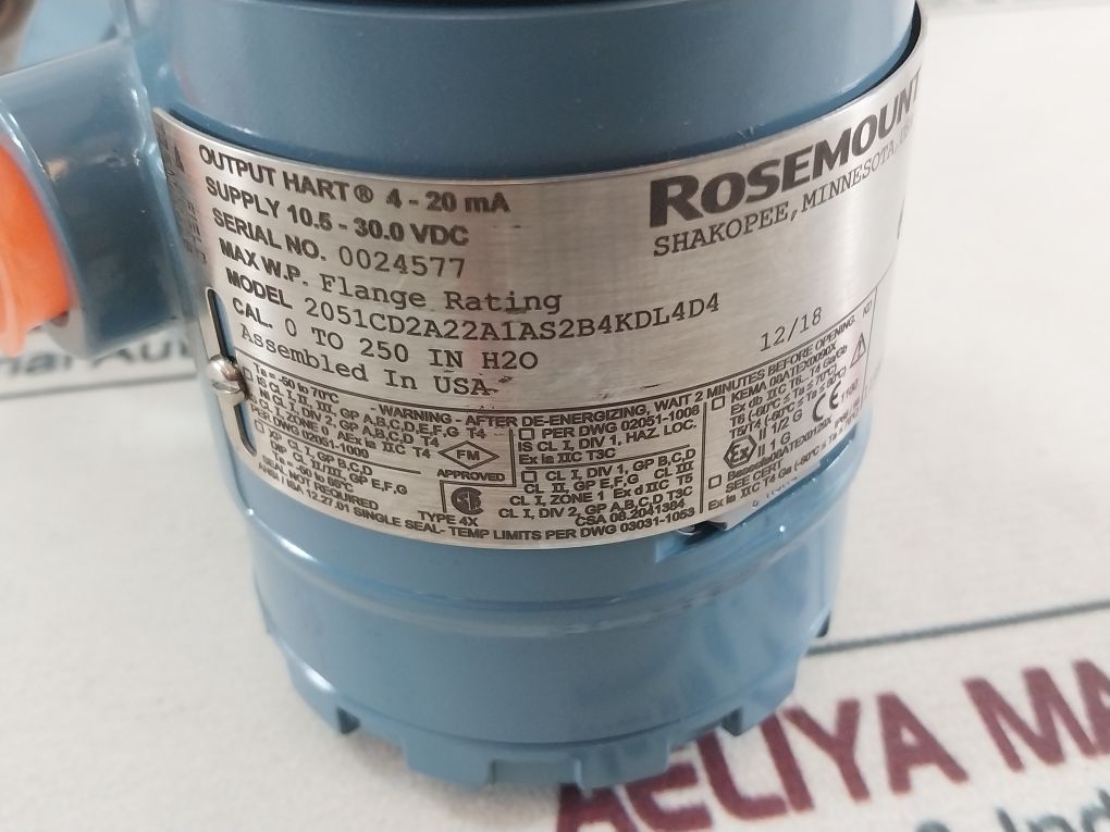 Rosemount 2051Cd2A22A1As2B4Kdl4D4 Differential Pressure Level Measurement 4X