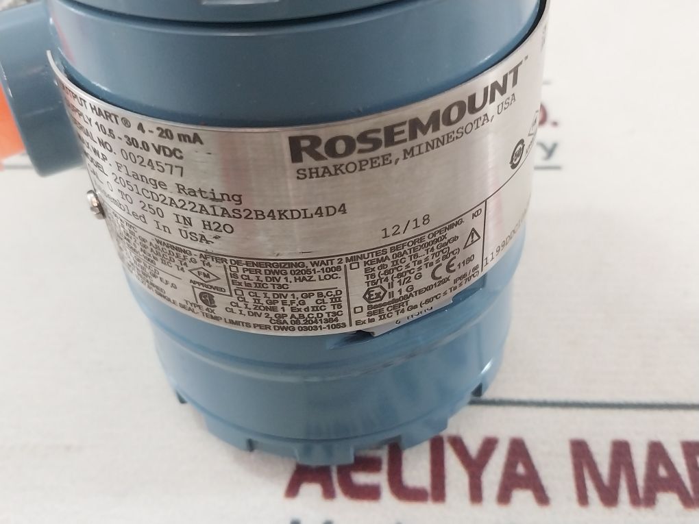 Rosemount 2051Cd2A22A1As2B4Kdl4D4 Differential Pressure Level Measurement 4X
