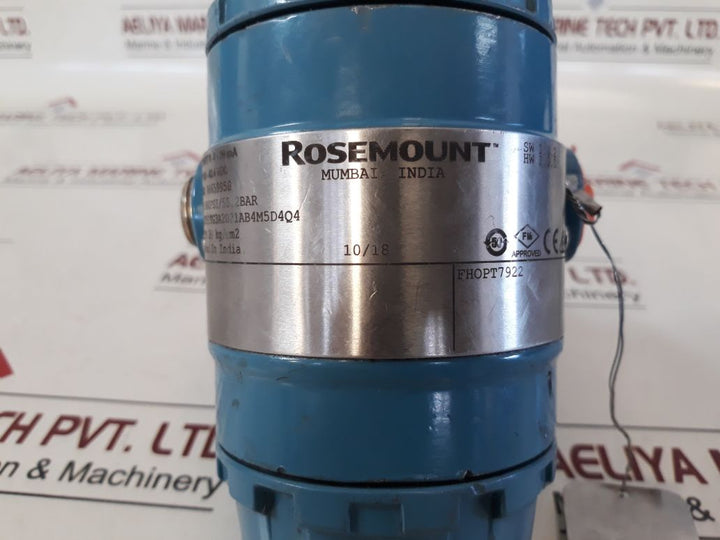 Rosemount 2051Tg3A2B21Ab4M5D4Q4 Pressure Transmitter