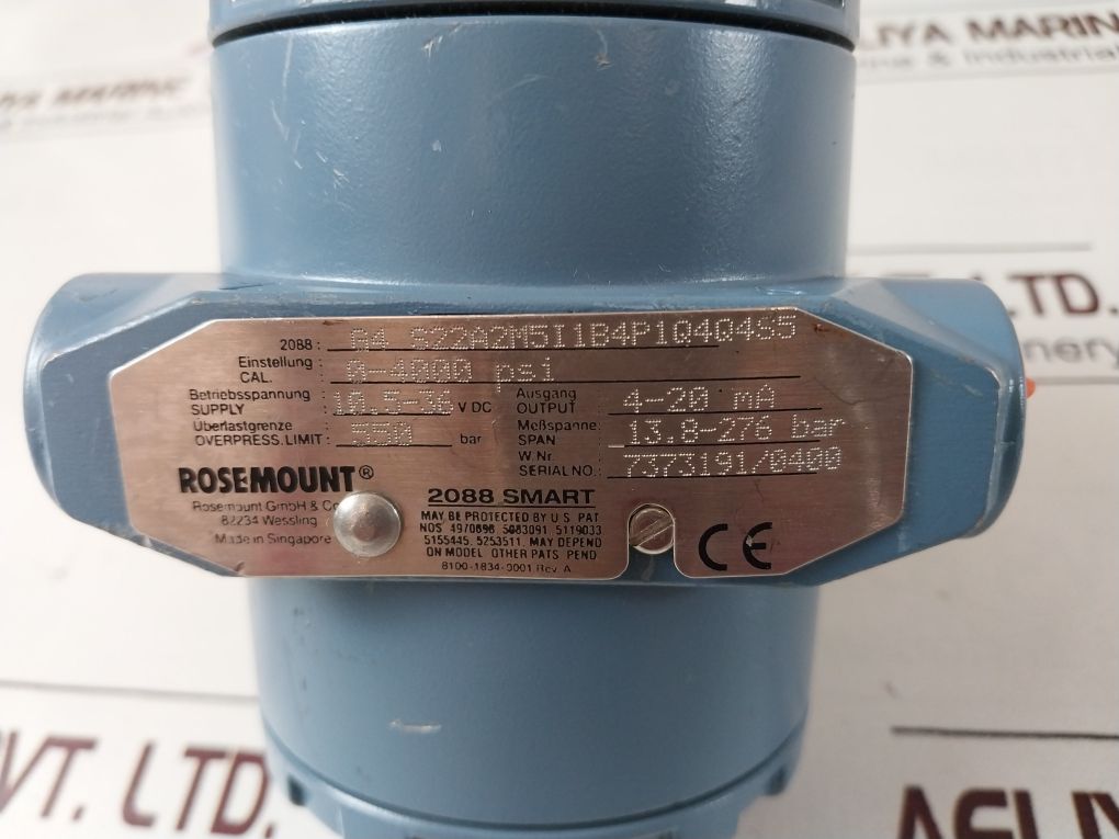 Rosemount 2088 Smart Pressure Transmitter 0-4000 Psi