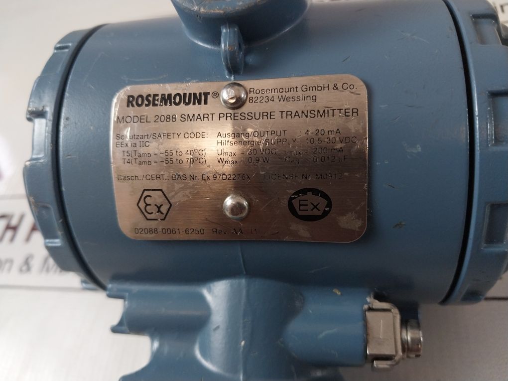 Rosemount 2088 Smart Pressure Transmitter 0-4000 Psi