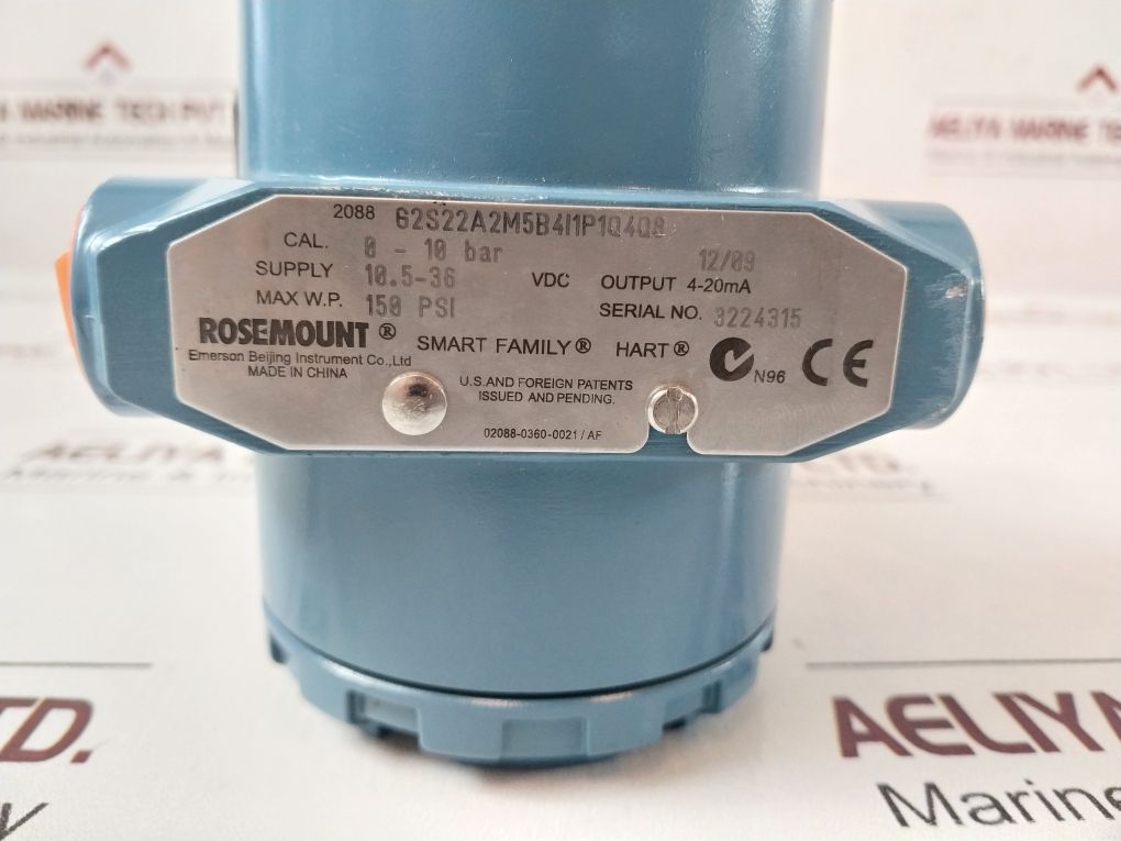 Rosemount 2088/2090 Smart Pressure Transmitter Set 2088 G2S22A2M5B4I1P1Q4Q8
