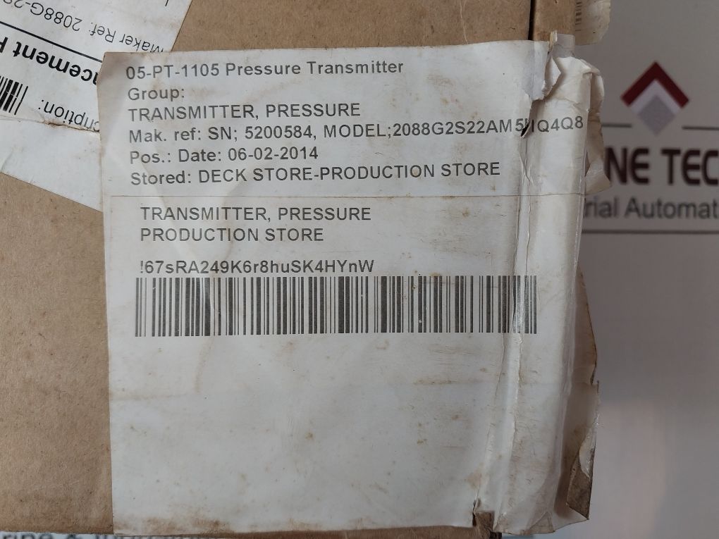 Rosemount 2088/2090 Smart Pressure Transmitter Set 2088 G2S22A2M5B4I1P1Q4Q8