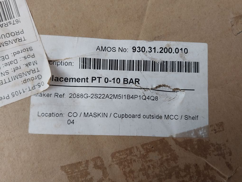 Rosemount 2088/2090 Smart Pressure Transmitter Set 2088 G2S22A2M5B4I1P1Q4Q8