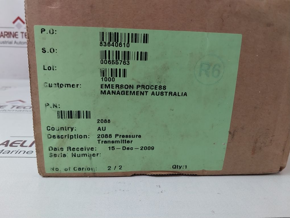 Rosemount 2088/2090 Smart Pressure Transmitter Set 2088 G2S22A2M5B4I1P1Q4Q8