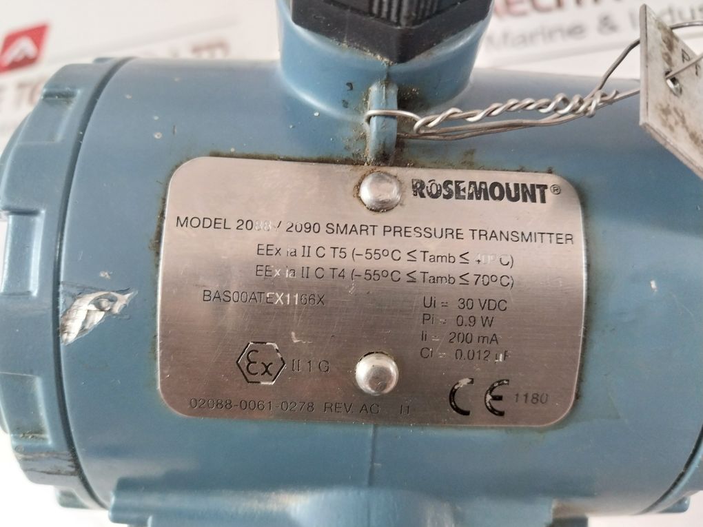 Rosemount 2088/2090 Smart Pressure Transmitter 2088: G3S22A2I10408