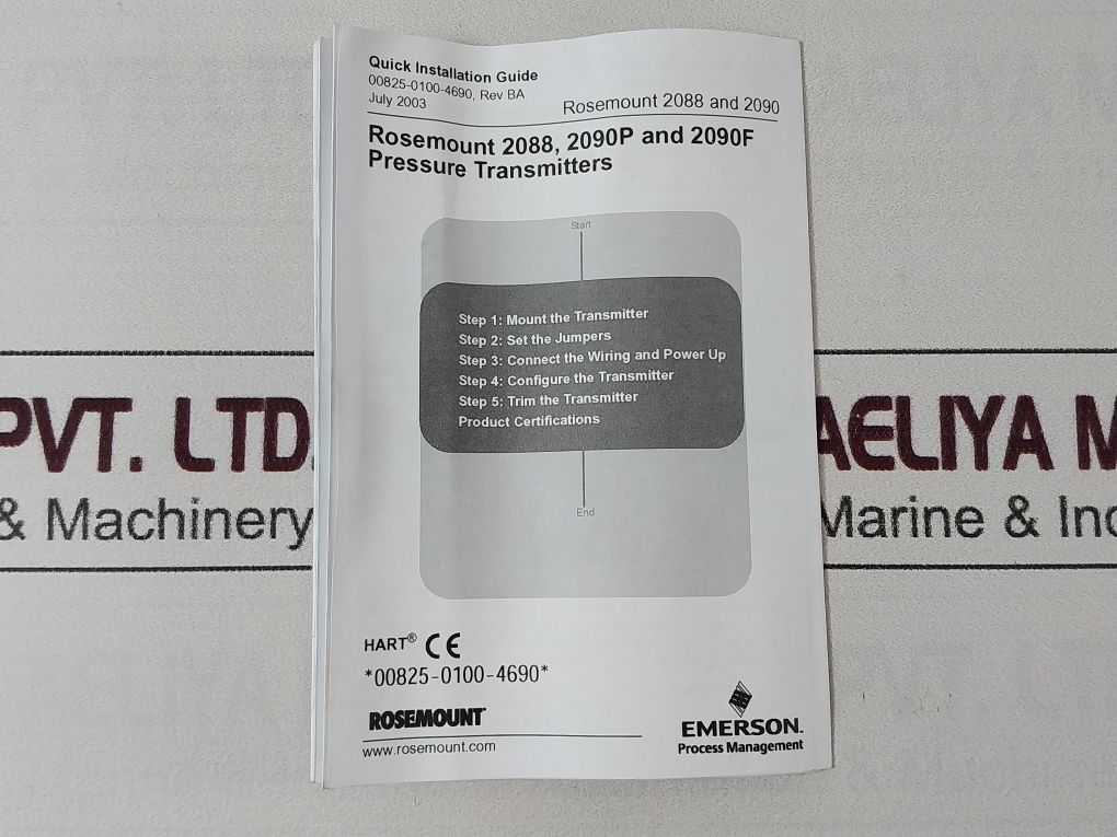 Rosemount 2088 Smart Pressure Transmitter 2088G2S22A2M5I1P1Q4Q8