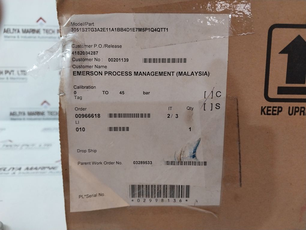 Rosemount 3051S2Tg3A2E11A1Bb4D1E7M5P1Q4Qtt1 Pressure Transmitter Set