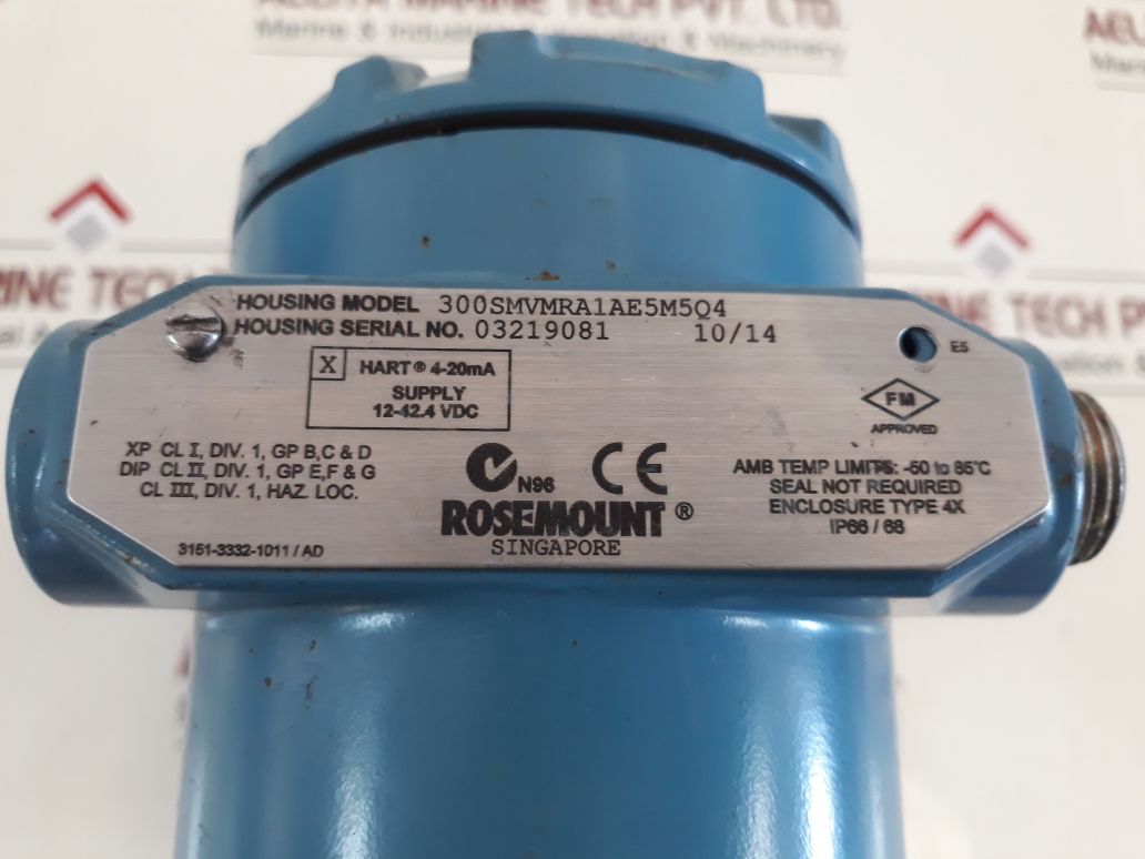 Rosemount 300Smvmra1Ae5M5Q4 Pressure Transmitter