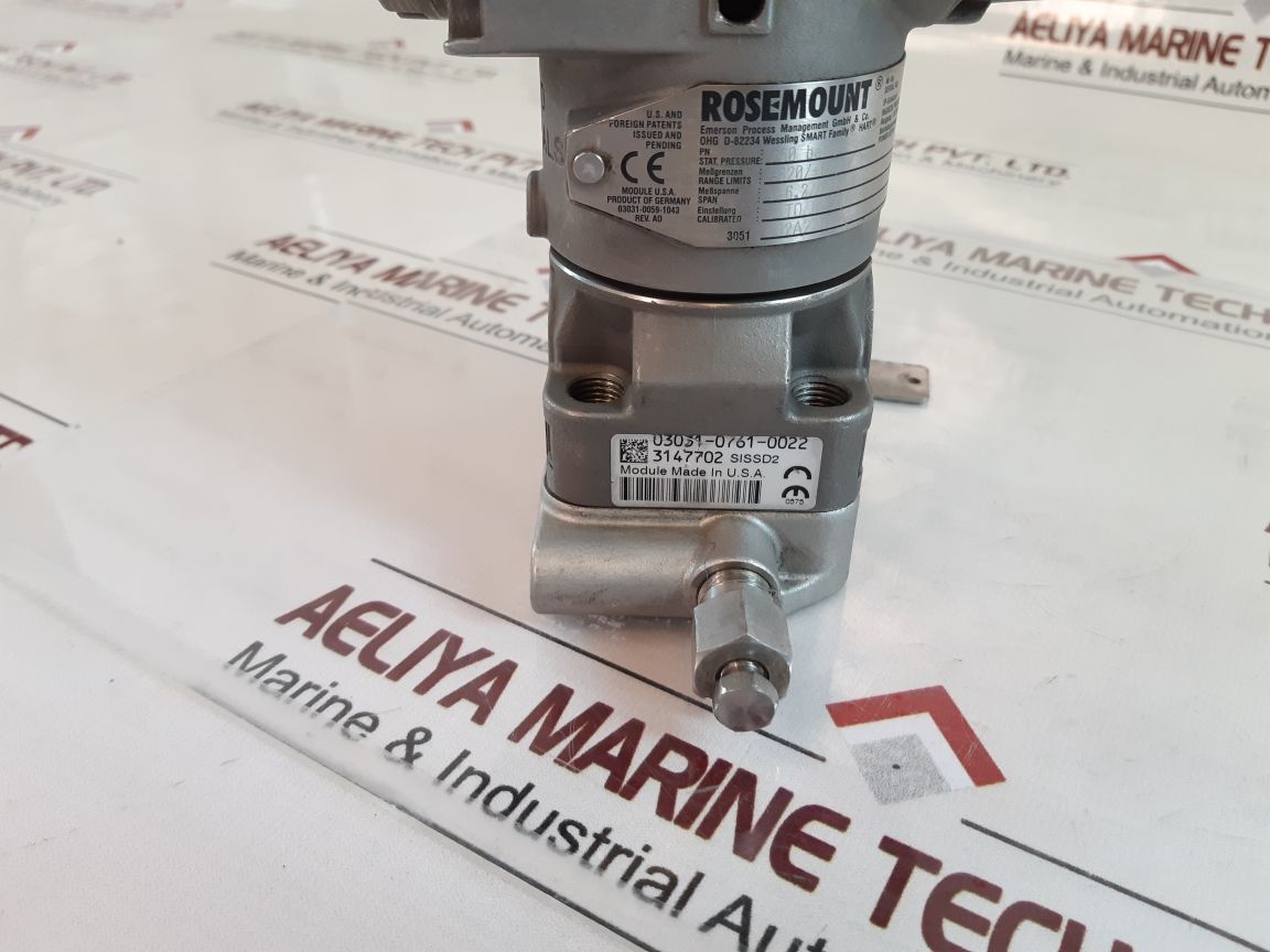 Rosemount 30513001 Pressure Transmitter 03031-0761-0022