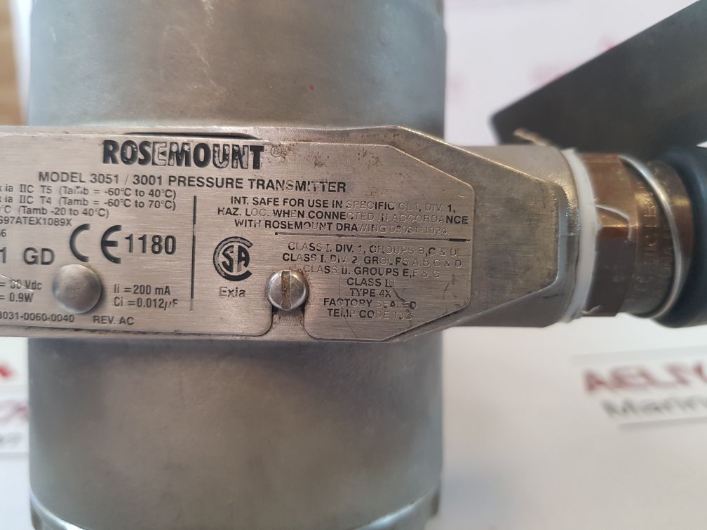 Rosemount 3051/3001 Pressure Transmitter 03031-0761-0022