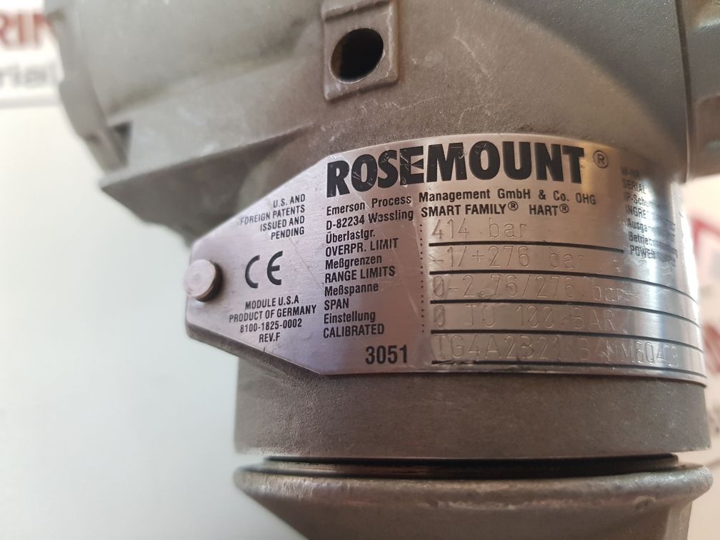 Rosemount 30513001 Pressure Transmitter 03031-2101-3142
