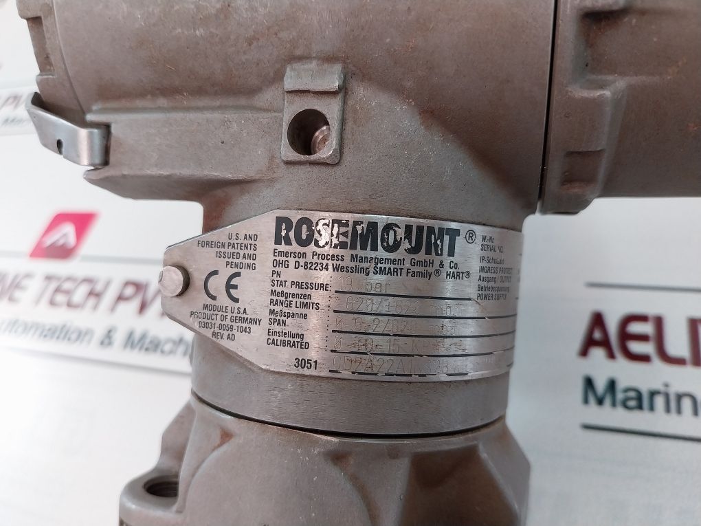 Rosemount 3051 Cd2A22A1Ks2B4E8M6P1Q4Q8 Pressure Transmitter T90°C