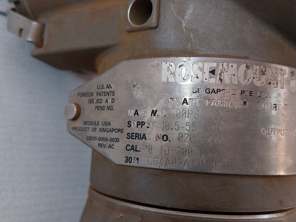 Rosemount 3051 Cg4A02A1Jm6E8P1850408 Pressure Transmitter