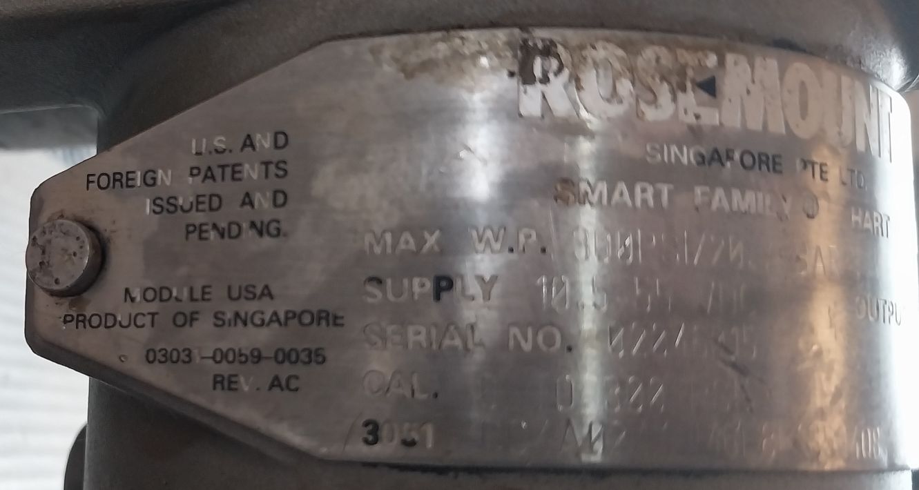 Rosemount 3051 Cg4A02A1Jm6E8P1S5Q4Q8 Pressure Transmitter 10.5-55 Vdc