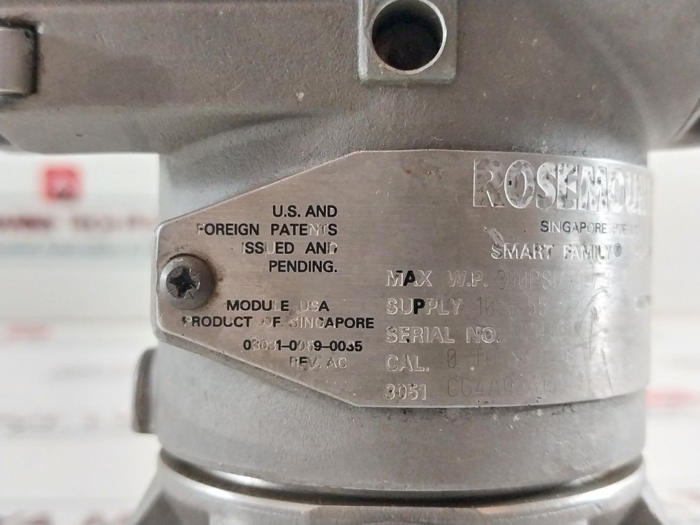Rosemount 3051 Cg4A02A1Jm6E8P1S5Q4Q8 Pressure Transmitter