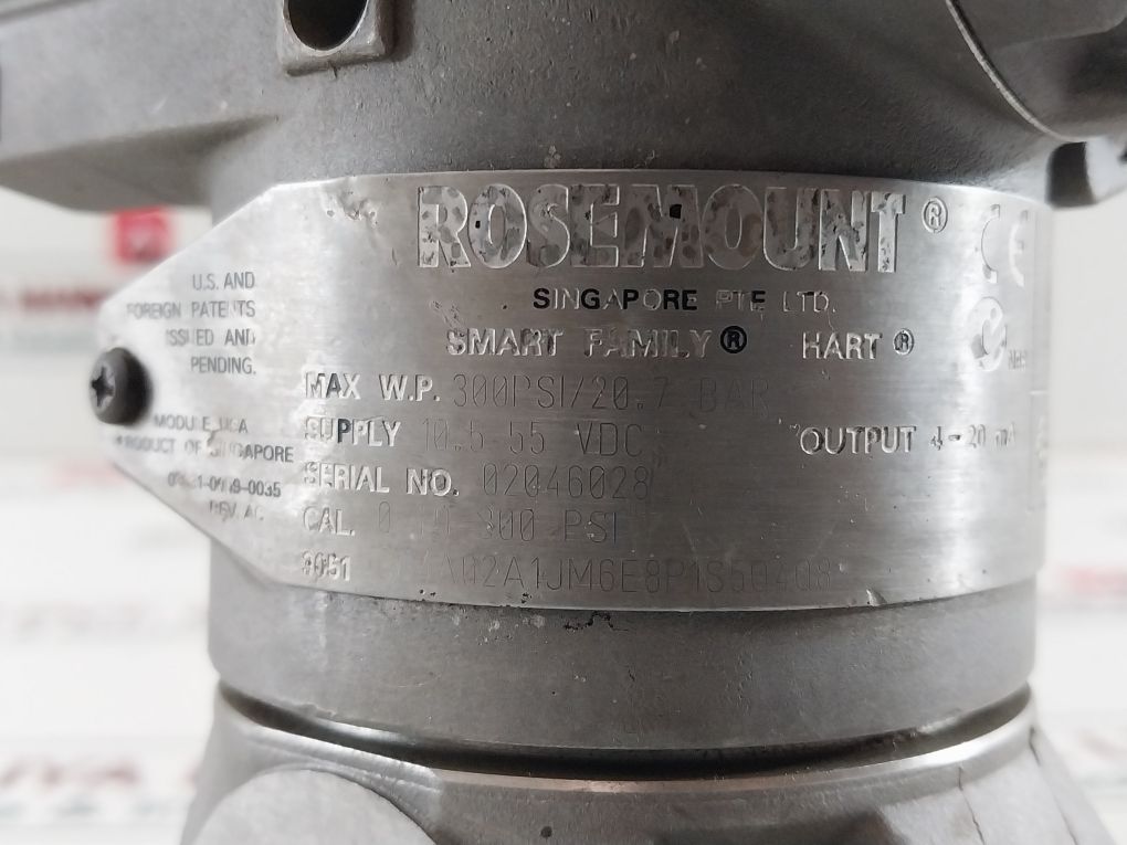 Rosemount 3051 Cg4A02A1Jm6E8P1S5Q4Q8 Pressure Transmitter
