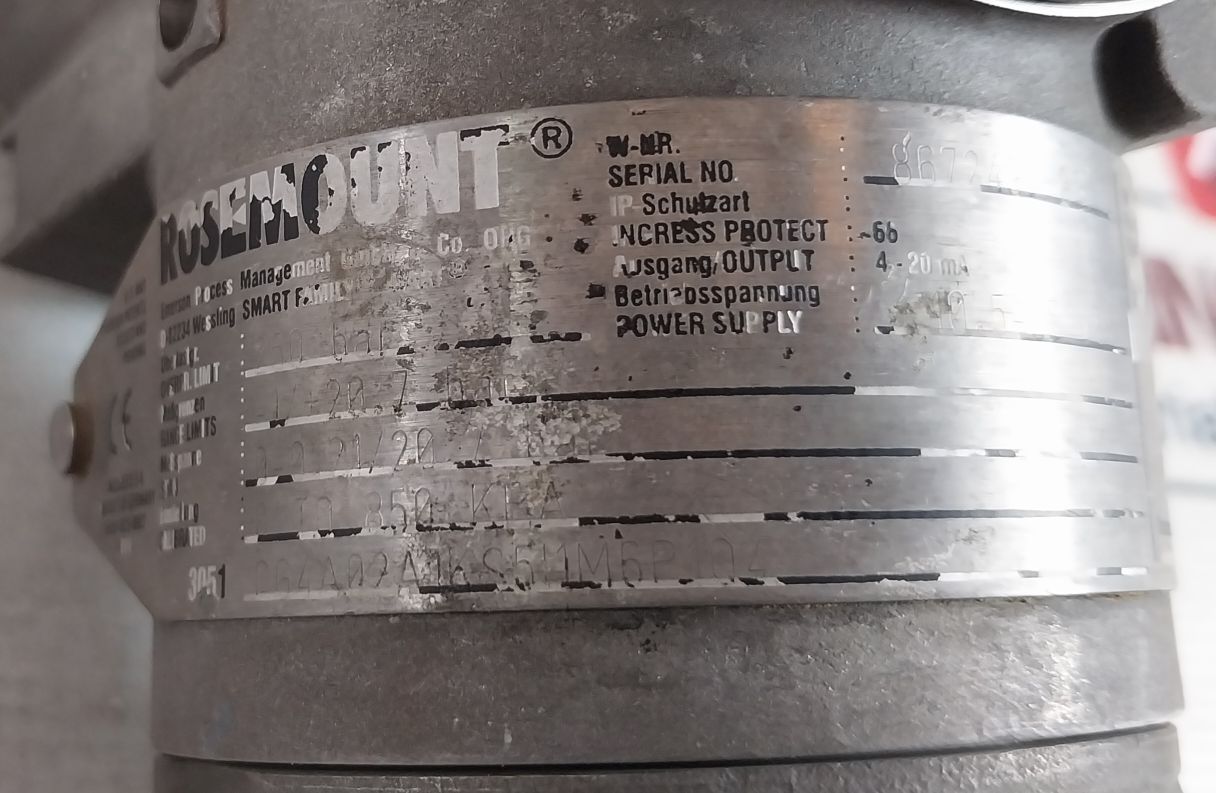 Rosemount 3051 Cg4A02A1Ks511M6P1Q4 Pressure Transmitter 10.5-55 Vdc
