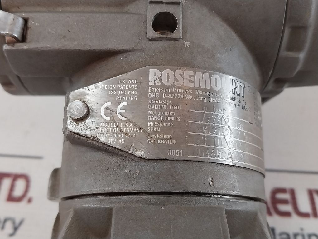 Rosemount 3051 Cg4A02A1Ks5E8M6P1Q4Q8 Pressure Transmitter