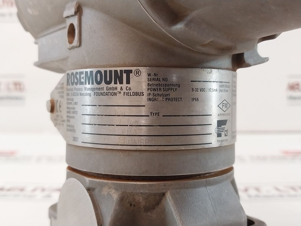 Rosemount 3051 Cg4E02A1Ks5L1M6P104 Fieldbus Pressure Transmitter