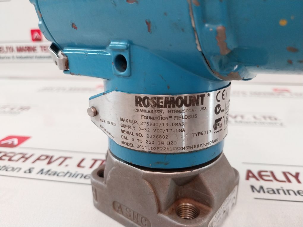 Rosemount 3051Cd2F22A1Ks2M6B4E8P1Q4Q8A01 Pressure Transmitter