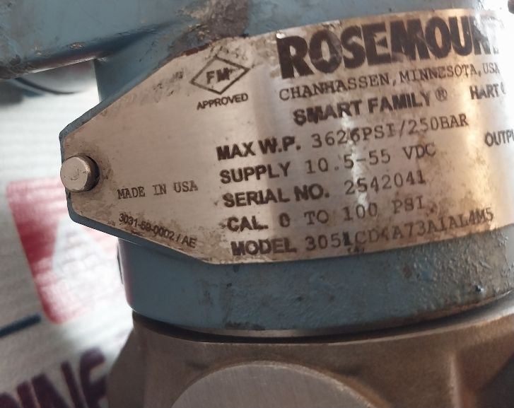 Rosemount 3051Cd4A73A1Al4M5 Differential Pressure Transmitter 03031-0193-0103