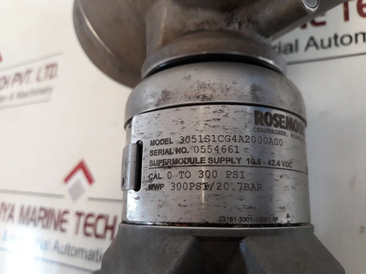 Rosemount 3051S1Cg4A2000A00 Pressure Transmitter 20.7 Bar