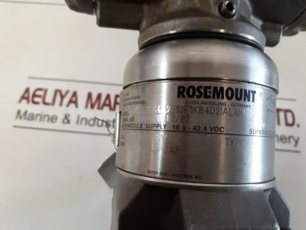 Rosemount 3051S1Cg4A2E12F1Kb4D2Ial4M5Q4Q8 Pressure Transmitter