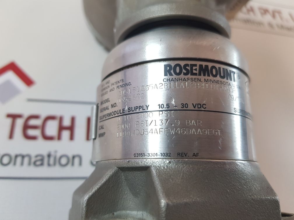 Rosemount 3051S1Cg5A2B11A1Kb4I1M5Q4Q8 Pressure Transmitter
