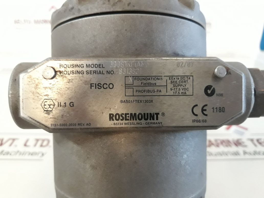 Rosemount 3051S1Tg1A2A11F1B4Iam5Q4Q8 Pressure Transmitter