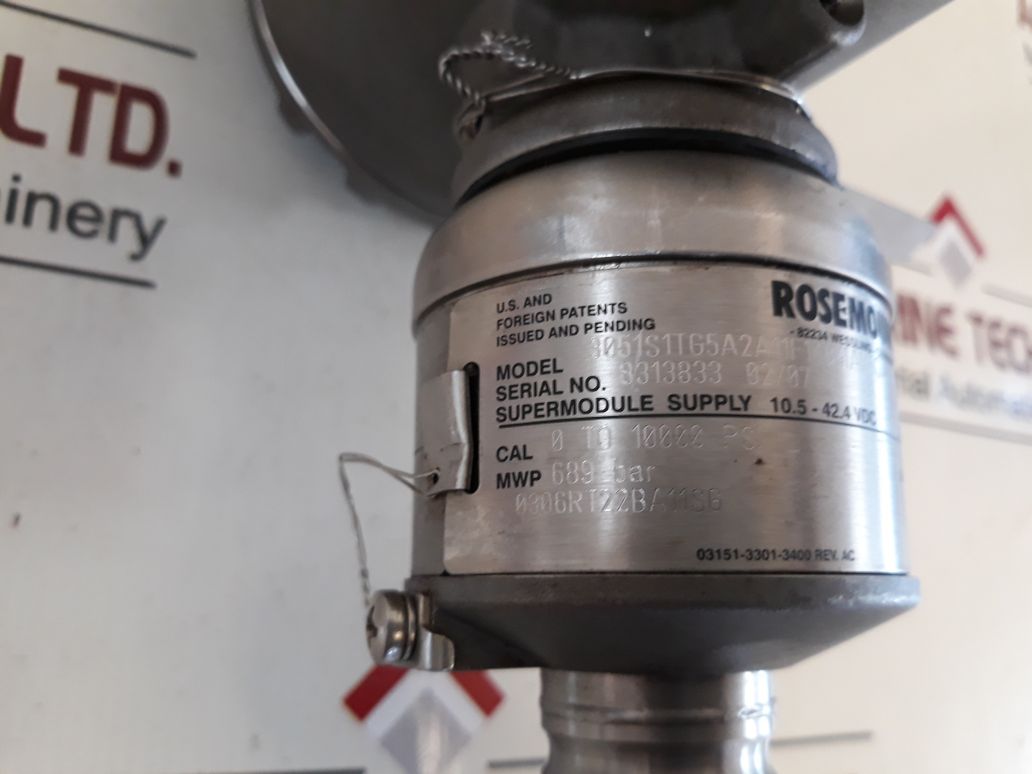 Rosemount 3051S1Tg5A2A11F1Kb4Iam5Q4Q8 Pressure Transmitter