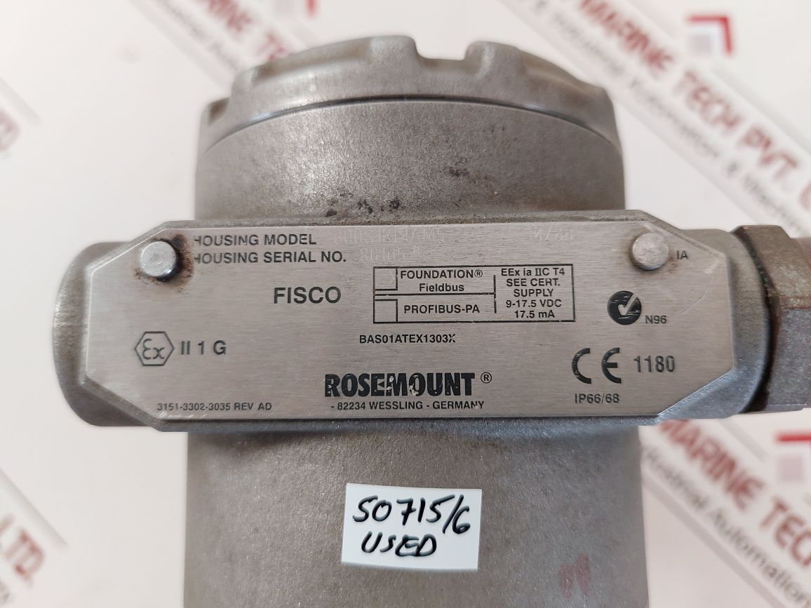 Rosemount 3051S1Tg5A2A11F1Kb4Iam5Q4Q8 Pressure Transmitter 17.5Ma