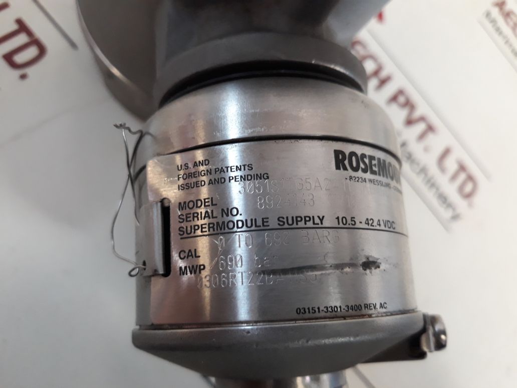 Rosemount 3051S1Tg5A2A11F1Kb4Iam5Q4Q8 Pressure Transmitter 511