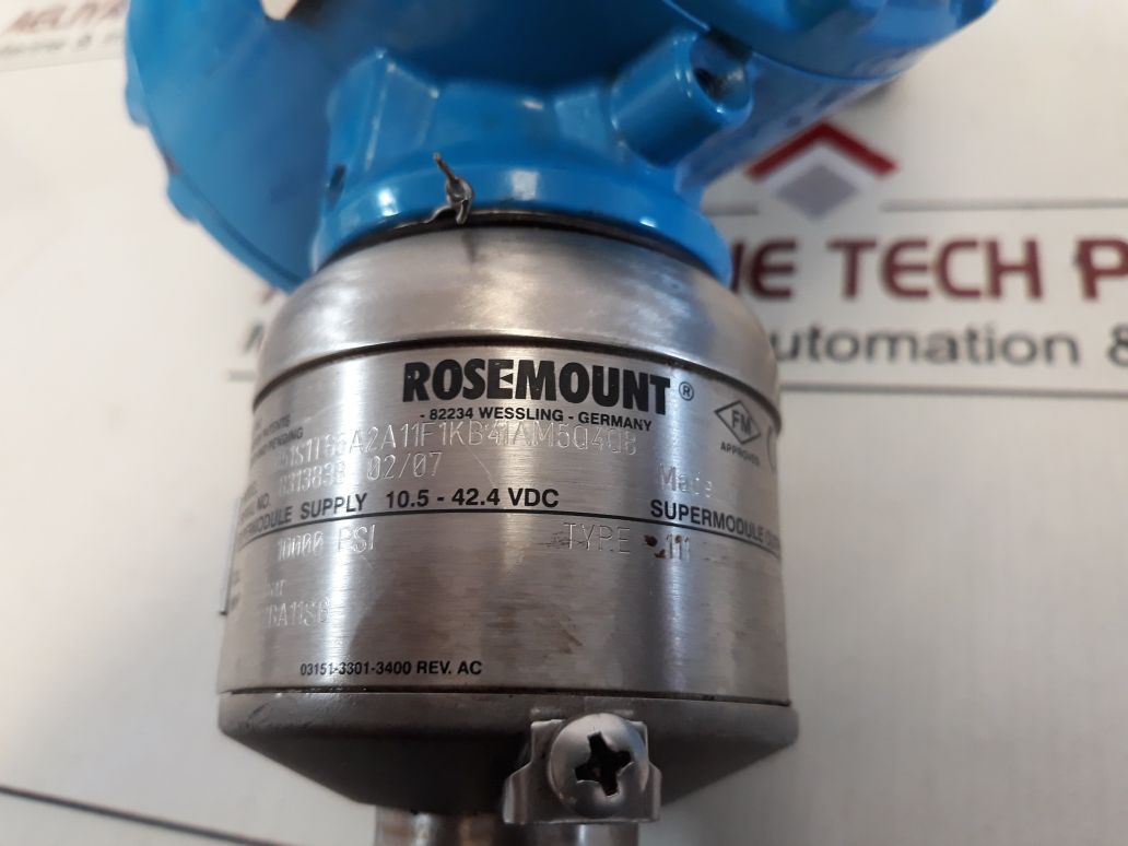 Rosemount 3051S1Tg5A2A11F1Kb4Iam5Q4Q8 Pressure Transmitter 689Bar